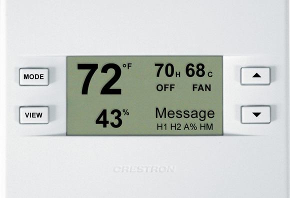 Crestron CHV-THSTATW Heating, Cooling and Relative Humidity Thermostat, Almond Faceplate