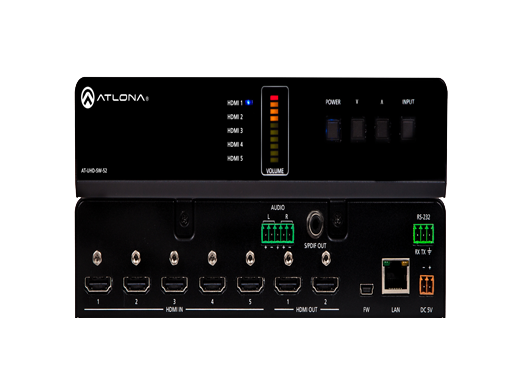 Atlona AT-UHD-SW-52 4K/UHD Five-Input HDMI Switcher
