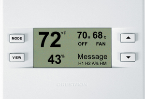 Crestron CHV-THSTATW Heating, Cooling and Relative Humidity Thermostat, Almond Faceplate