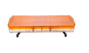 LED Strobe Light Bar - LBSK-C205N - Amber Upper Cover, Clear Lower Cover, Amber COB, DC 12-24V, 220W