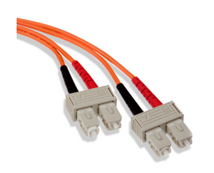 Leviton 50DSC-M03 Fiber Patch Cord, OM2, Duplex, SC-SC, 3 Meters