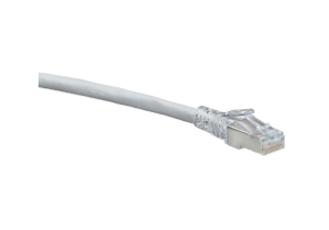 Leviton 6AS10-07S Atlas-X1 Cat 6A Slimline Boot Patch Cord, 7 ft, Grey