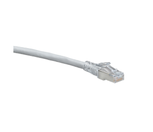 Leviton 6AS10-03S Atlas-X1 Cat 6A SlimLine Boot Patch Cord, 3 ft, Grey