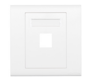 Leviton BL186-P1W Excella QuickPort Wallplate Insert, 1-Port, White