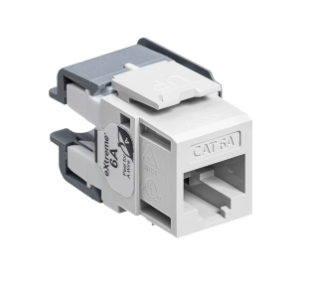 Leviton 6110G-RW6 eXtreme Cat 6A QuickPort Jack, Channel-Rated, White